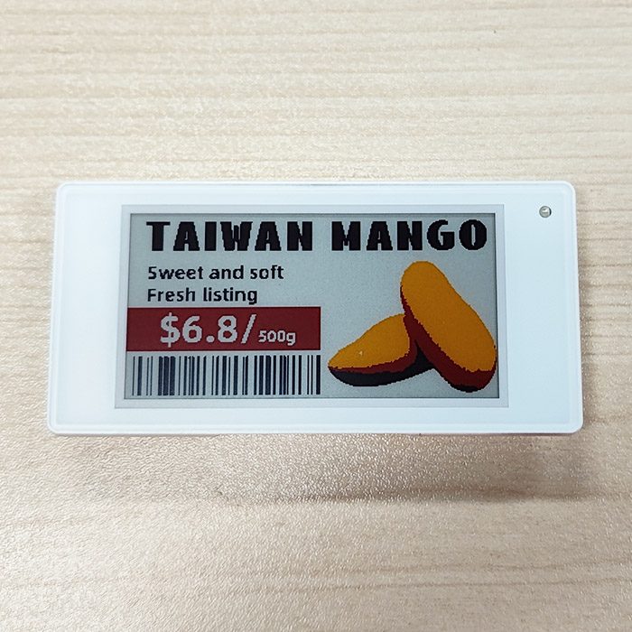 2,66 Zoll 4 Farbe Elektronische Einzelhandel Label Display Farbe Schwarz Weiß Rot Gelb